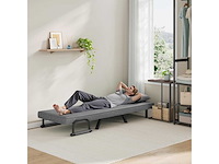 3-in-1 bankbed, omkleubare fauteuil met 5-standen verstelbare rugleuning - donkergrijs - afbeelding 8 van  9
