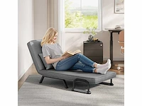 3-in-1 bankbed, omkleubare fauteuil met 5-standen verstelbare rugleuning - donkergrijs - afbeelding 5 van  8