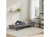 3-in-1 bankbed, omkleubare fauteuil met 5-standen verstelbare rugleuning - donkergrijs - afbeelding 7 van  8