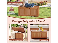3-in-1 buitentuinkist van massief hout - afbeelding 4 van  6