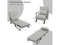 3-in-1 cabrioletbank - 5-standen verstelbare rugleuning - lichtgrijs - afbeelding 4 van  4