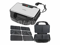 3-in-1 elektrische broodrooster met 1500w verwisselbare platen