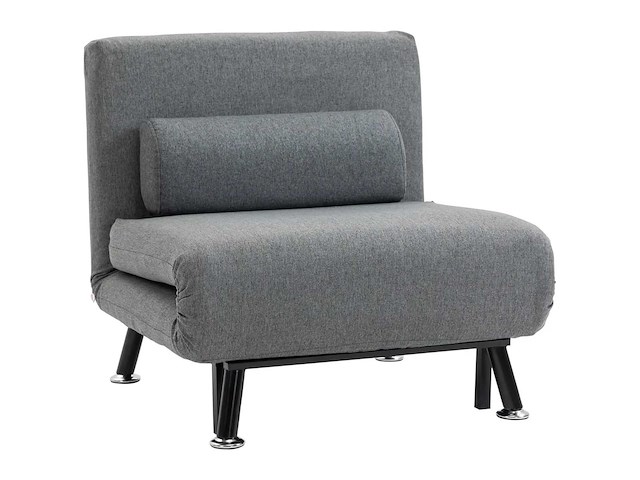 3-in-1 fauteuil slaapbank met grijs kussen - afbeelding 1 van  8