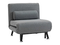 3-in-1 fauteuil slaapbank met grijs kussen - afbeelding 1 van  8