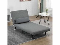 3-in-1 fauteuil slaapbank met grijs kussen - afbeelding 7 van  7