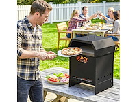 3-in-1 houtgestookte buitenpizza-oven, 2-lagige oven met steen, handvatten en peel - afbeelding 1 van  5