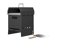 3-in-1 houtgestookte buitenpizza-oven, 2-lagige oven met steen, handvatten en peel - afbeelding 2 van  5