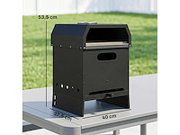 3-in-1 houtgestookte buitenpizza-oven, 2-lagige oven met steen, handvatten en peel - afbeelding 3 van  5
