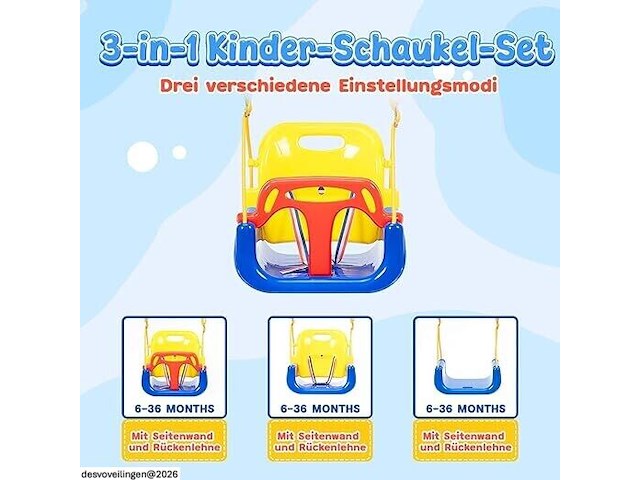 3-in-1 kinderschommelset - afbeelding 3 van  4