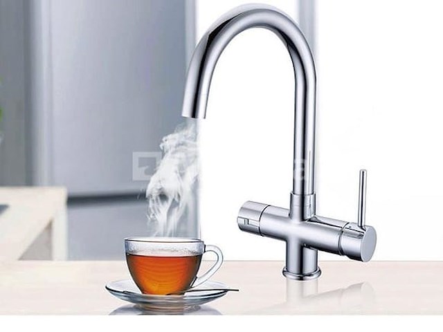 3-in-1 kokend water kraan - verchroomd rvs - afbeelding 2 van  5