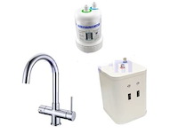 3-in-1 kokend water kraan - verchroomd rvs - afbeelding 3 van  5