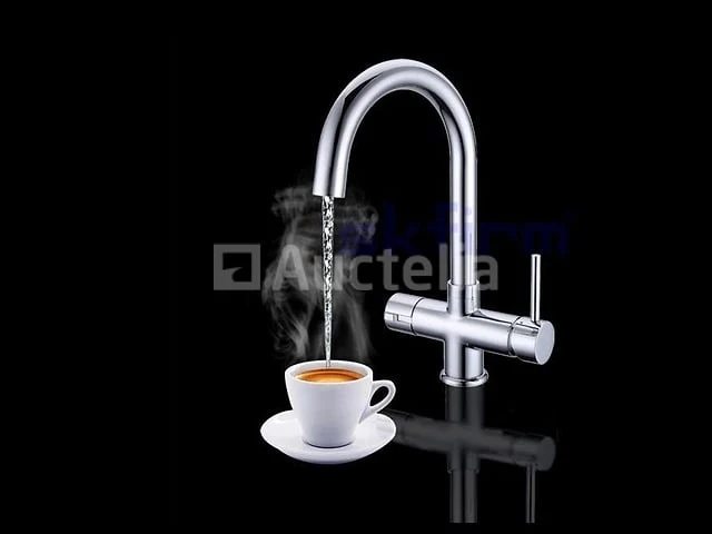 3-in-1 kokend water kraan - verchroomd rvs - afbeelding 1 van  5