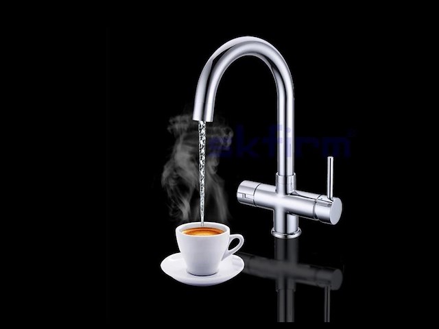 3-in-1 kokend water kraan - verchroomd rvs - afbeelding 1 van  5