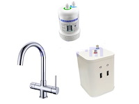 3-in-1 kokend water kraan - verchroomd rvs - afbeelding 3 van  5