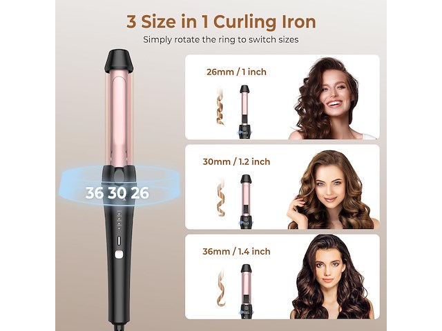 3-in-1 krultang voor grote krullen - afbeelding 3 van  5