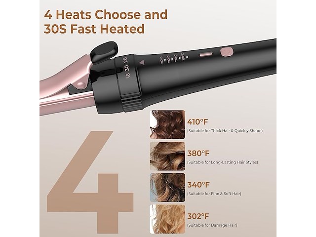 3-in-1 krultang voor kort en lang haar - afbeelding 4 van  5