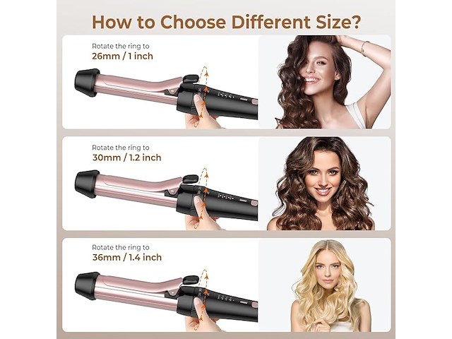 3-in-1 krultang voor kort en lang haar - afbeelding 2 van  5