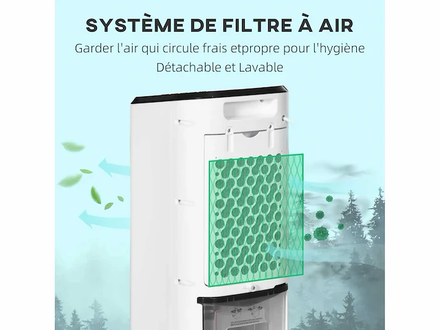 3-in-1 luchtbevochtiger ventilator luchtkoeler op wielen - afbeelding 4 van  6