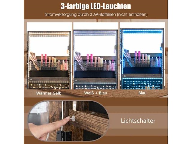 3-in-1 multifunctionele sieradenkast - afbeelding 5 van  6