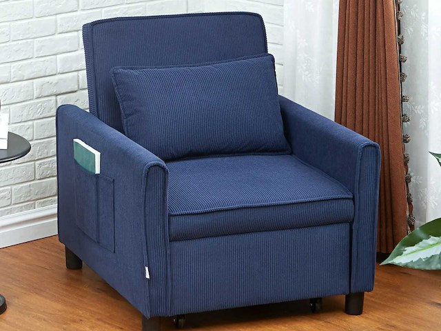 3-in-1 omgebouwd slaapbank met verstelbare rugleuning - afbeelding 1 van  9