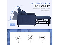 3-in-1 omgebouwd slaapbank met verstelbare rugleuning - afbeelding 6 van  9
