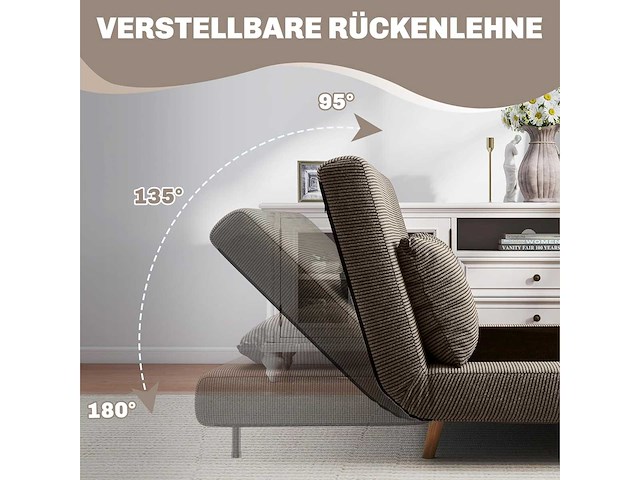 3-in-1 slaapbank, omschakelbare 2-zits bank - afbeelding 5 van  10
