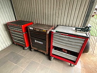 3 industriële gereedschapswagens op wielen, waaronder 2× facom - afbeelding 1 van  14