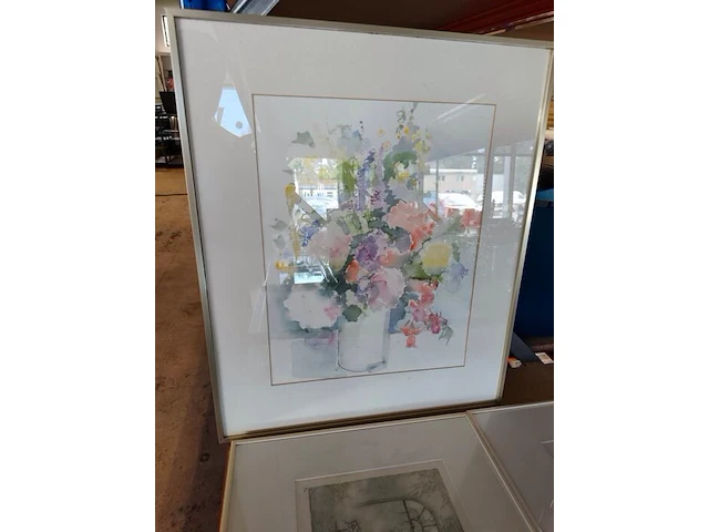 3 ingelijste wandversieringen, 1 reproductie schilderij "de kus" gustav klimt - afbeelding 2 van  11