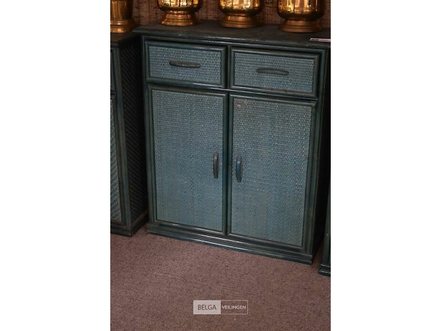 3 kastjes met groen rietlook - afbeelding 4 van  5