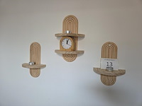 3 kleine houten wanddeco - afbeelding 1 van  2