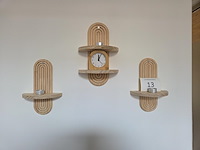 3 kleine houten wanddeco - afbeelding 2 van  2