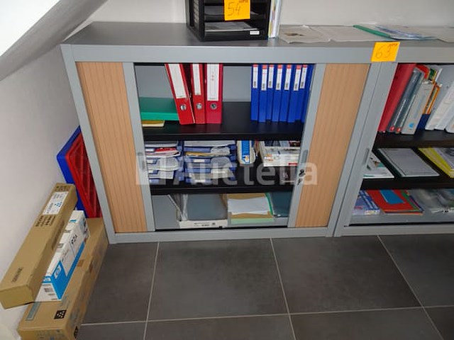 3 kleine kantoorkasten met 2 accordeondeuren - afbeelding 4 van  4