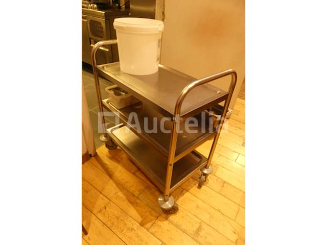 3-lags roestvrijstalen serveerwagen - afbeelding 2 van  5