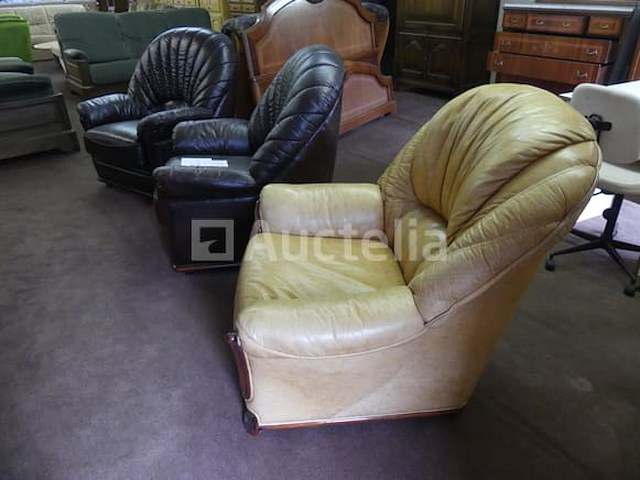 3 leren fauteuils - afbeelding 8 van  11