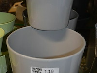 3 licht grijze bloempotten - afbeelding 1 van  3