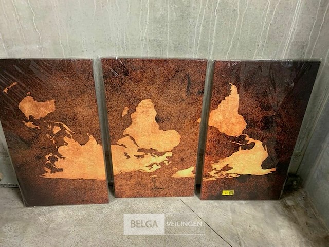 3-luik abstrakt op doek - afbeelding 1 van  2