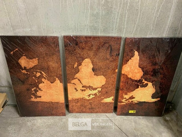 3-luik abstrakt op doek - afbeelding 2 van  2