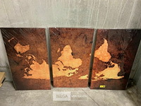 3-luik abstrakt op doek - afbeelding 2 van  2