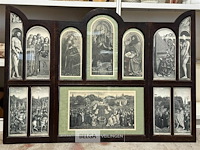 3-luik reproductie “de aanbidding van het lam gods” - afbeelding 2 van  2