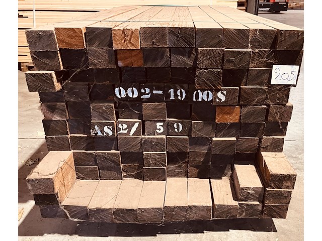 3 m² + 15,7 m² afrormosia brut ovendroog - afbeelding 4 van  5