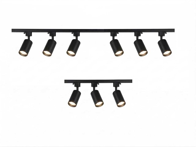 3 meter railsysteem met 9 st railspot gu10 fitting (3x) - afbeelding 3 van  7