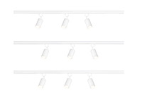 3 meter railsysteem met 9 st railspot gu10 fitting wit (1x) - afbeelding 5 van  6