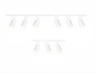 3 meter railsysteem met 9 st railspot gu10 fitting wit (2x) - afbeelding 1 van  6