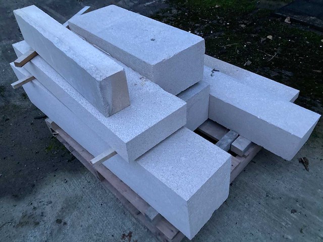 3 paletten platen/blokken witsteen - afbeelding 5 van  10