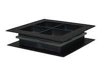 3 patrijspoorten, zwart poederlak - afbeelding 2 van  5