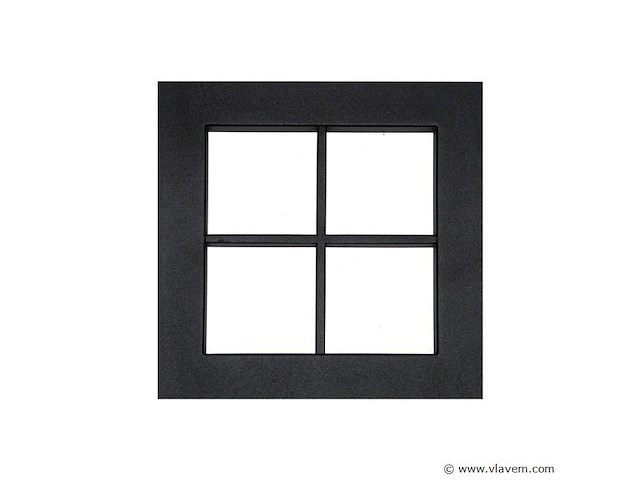 3 patrijspoorten, zwart poederlak - afbeelding 1 van  5