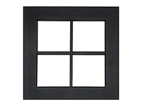 3 patrijspoorten, zwart poederlak - afbeelding 1 van  5