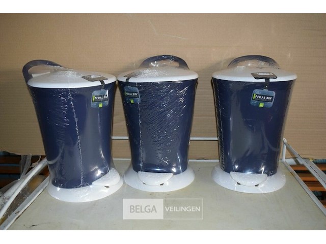 3 pedaal vuilnisbakken 6l - afbeelding 1 van  2