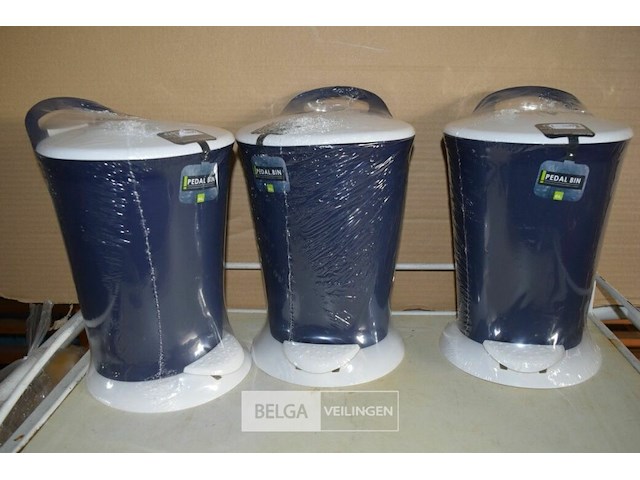 3 pedaal vuilnisbakken 6l - afbeelding 1 van  2