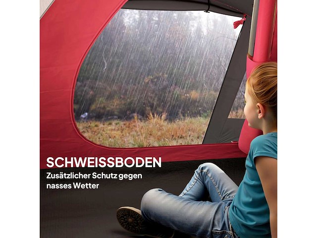 3-persoons kampeertent, lichtgewicht, stabiel, uv-waterdicht 50+ - afbeelding 4 van  5